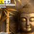 Led Wechsel Leinwand Goldener Buddha Im Bambuswald Panorama Zoom