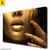 Leinwandbild Goldene Lippen Querformat Produktvorschau
