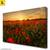 Leinwandbild Sommerlandschaft Mit Rotem Mohn Querformat Produktvorschau