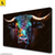 Leinwandbild Stier Mit Bunten Farben Querformat Produktvorschau
