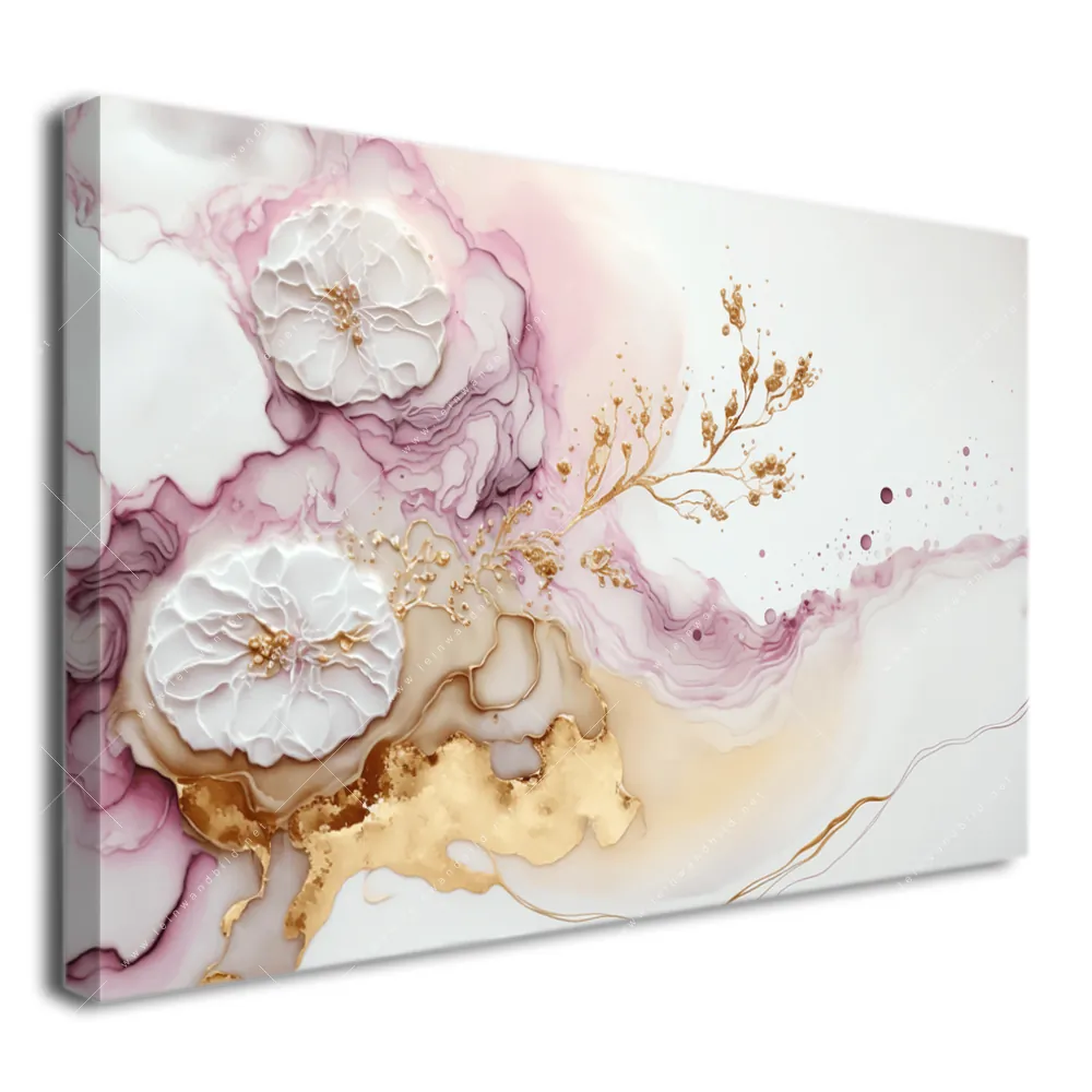 Blüten Kunst 💛 💛 leinwandbild – Leinwandbild Pastell Moderne Querformat